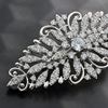 Picture of Rhombus Floral  Leaf Brooch Rhodium Plated