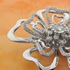 Picture of Large Layered Flower Brooch Rhodium Plated