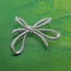 Picture of Large Double Ribbon Bow Brooch Rhodium Plated