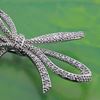 Picture of Large Double Ribbon Bow Brooch Rhodium Plated