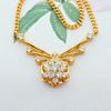 Picture of Vintage Bold Flower Necklace Gold Plated