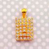 Picture of Small CZ Rectangular Pillow Pendant Gold Plated