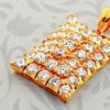 Picture of Large CZ Rectangular Pillow Pendant Gold Plated