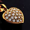 Picture of Bejeweled Heart Pendant Gold Plated