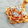 Picture of CZ Square Spring Flower Pendant Gold Plated