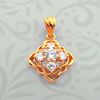 Picture of CZ Square Spring Flower Pendant Gold Plated