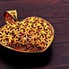 Picture of Vintage Filigree Heart Pendant Gold Plated