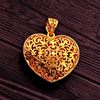 Picture of Vintage Filigree Heart Pendant Gold Plated