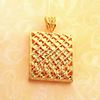 Picture of Rectangular Lattice Heart Pendant Gold Plated