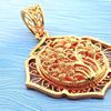 Picture of Vintage Filigree Flower Garden Pendant Gold Plated