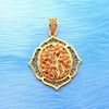 Picture of Vintage Filigree Flower Garden Pendant Gold Plated