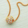 Picture of Small CZ Sphere Pendant Necklace Gold Plated