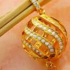 Picture of CZ Ball Pendant Gold Plated with Tassel Chains