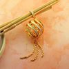 Picture of CZ Ball Pendant Gold Plated with Tassel Chains