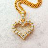 Picture of Bejeweled Open Heart Pendant Necklace