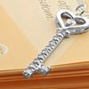 Picture of Love Heart Key Pendant Rhodium Plated