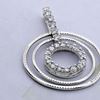 Picture of Mix Triple Circles Pendant Rhodium Plated