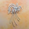 Picture of Large Feather Flower Brooch Rhodium Plated