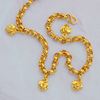 Picture of Textured Heart Anklet Gold Plated with Bell for Kids (19cm)