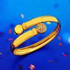 Picture of Simple CZ Overlap Bangle Gold Plated