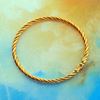 Picture of Minimalist Twisted Bangle Gold Plated (60mm)