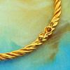 Picture of Minimalist Twisted Bangle Gold Plated (60mm)