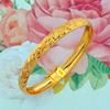 Picture of Classic Engraved Star Bangle Gold Plated