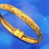 Picture of Classic Engraved Floral Bangle Gold Plated