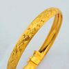 Picture of Classic Engraved Triple Star Bangle Gold Plated