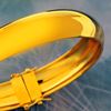 Picture of Bold Simple Thick Bangle Gold Plated