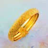 Picture of Floral Pattern Thick Bangle Gold Plated