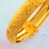Picture of Floral Pattern Thick Bangle Gold Plated