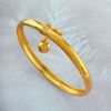 Picture of Classic Plain Bangle Gold Plated with Bell for Kids