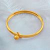 Picture of Classic Plain Bangle Gold Plated with Bell for Kids