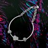Picture of Petite Heart Bangle Bracelet Rhodium Plated