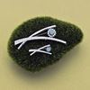 Picture of Criss Cross Brooch Rhodium Plated Set