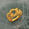 Picture of Chunky Interlocking Link Ring Gold Plated