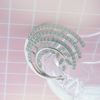 Picture of Elegant Swirl Laurel Leaf Brooch Rhodium Plated