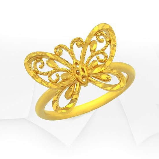 Picture of Bold Butterfly Ring Gold Plated