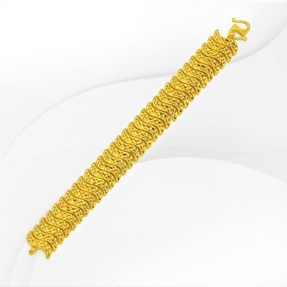 Picture of S Wave Link Bracelet Gold Plated (Pulut Dakap Sherra) (16.5cm)