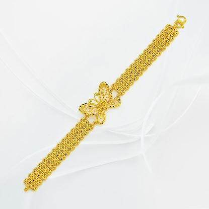 Picture of Butterfly Link Bracelet Gold Plated (Pulut Dakap Rama Rama) (16.5cm)