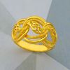 Picture of Mix Leaf Double Link Chain Ring Gold Plated (Coco-Pulut Dakap)