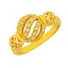 Picture of Swirl Bead Ball Ring Gold Plated