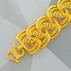 Picture of Leaf Double Link Chain Bracelet Gold Plated (Coco Pulut Dakap) (16.5cm)
