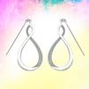 Picture of Twisted Infinity Hijab Drop Earrings Rhodium Plated