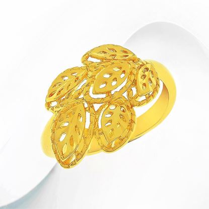 Picture of Bold Ketum Leaves Ring Gold Plated (Daun Ketum)