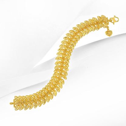 Picture of Small Ketum Leaves Bracelet Gold Plated (16.5cm)