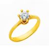 Picture of Crown Solitaire Ring Gold Plated