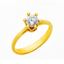 Picture of Crown Solitaire Ring Gold Plated