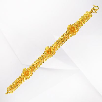 Picture of Ketum Leaf Flower Bracelet Gold Plated (16.5cm)